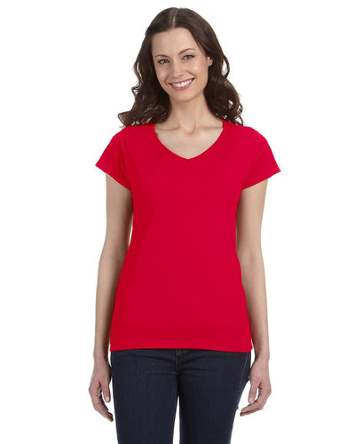 GILDAN-LADIES-SOFTSTYLE®-FITTED-V-NECK-T-SHIRT-CONTEMPORARY-ELEGANCE