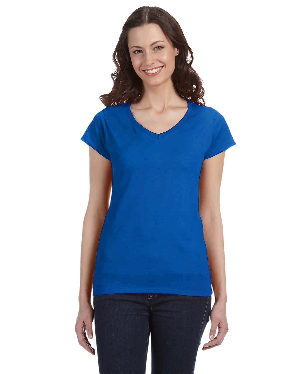 GILDAN-LADIES-SOFTSTYLE®-FITTED-V-NECK-T-SHIRT-CONTEMPORARY-ELEGANCE