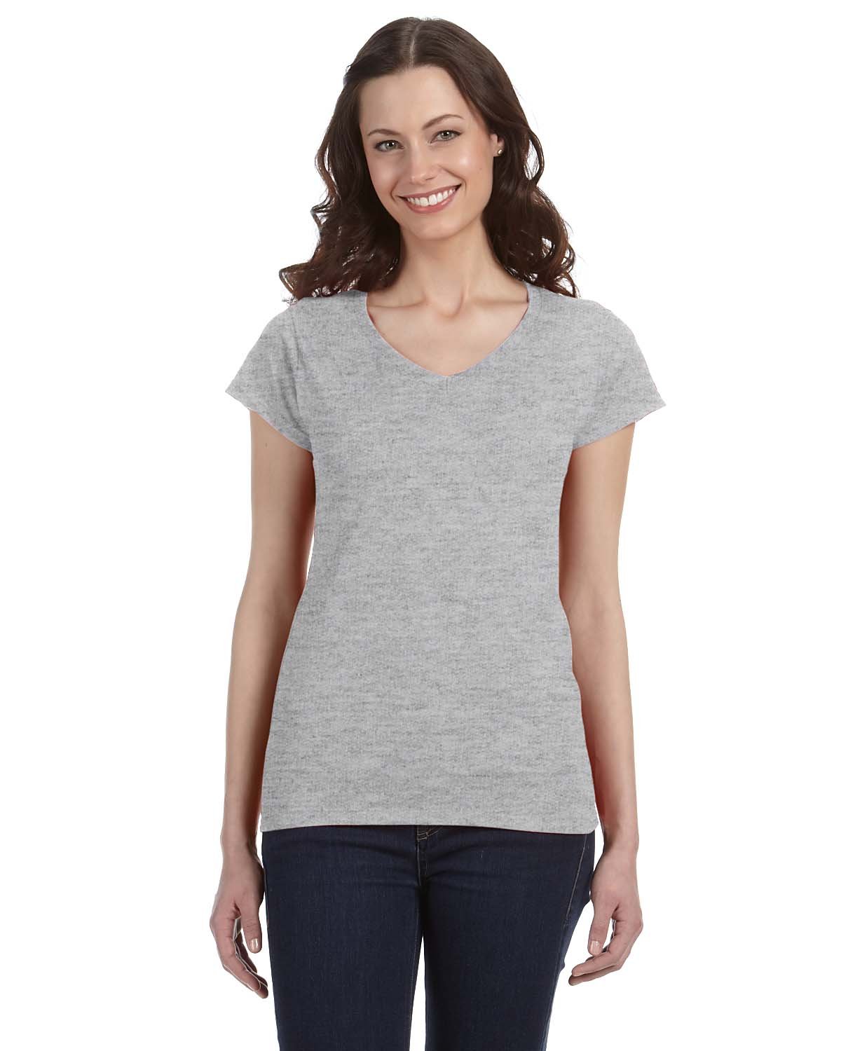 GILDAN-LADIES-SOFTSTYLE®-FITTED-V-NECK-T-SHIRT-CONTEMPORARY-ELEGANCE