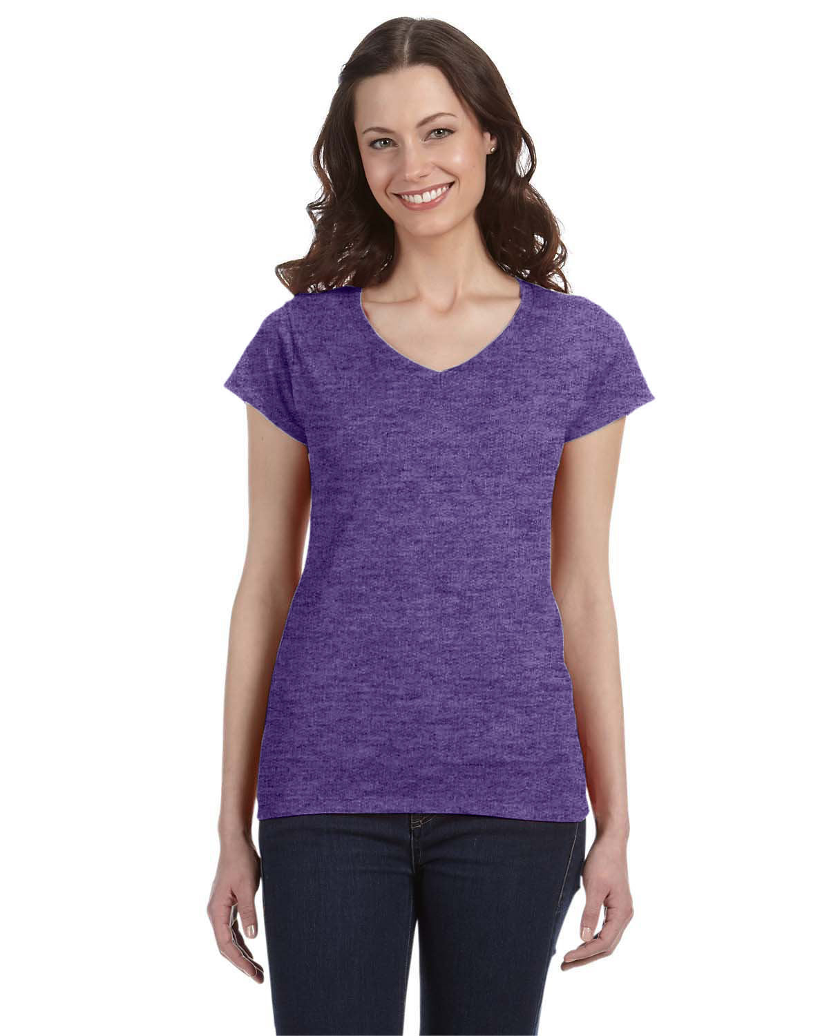 GILDAN-LADIES-SOFTSTYLE®-FITTED-V-NECK-T-SHIRT-CONTEMPORARY-ELEGANCE