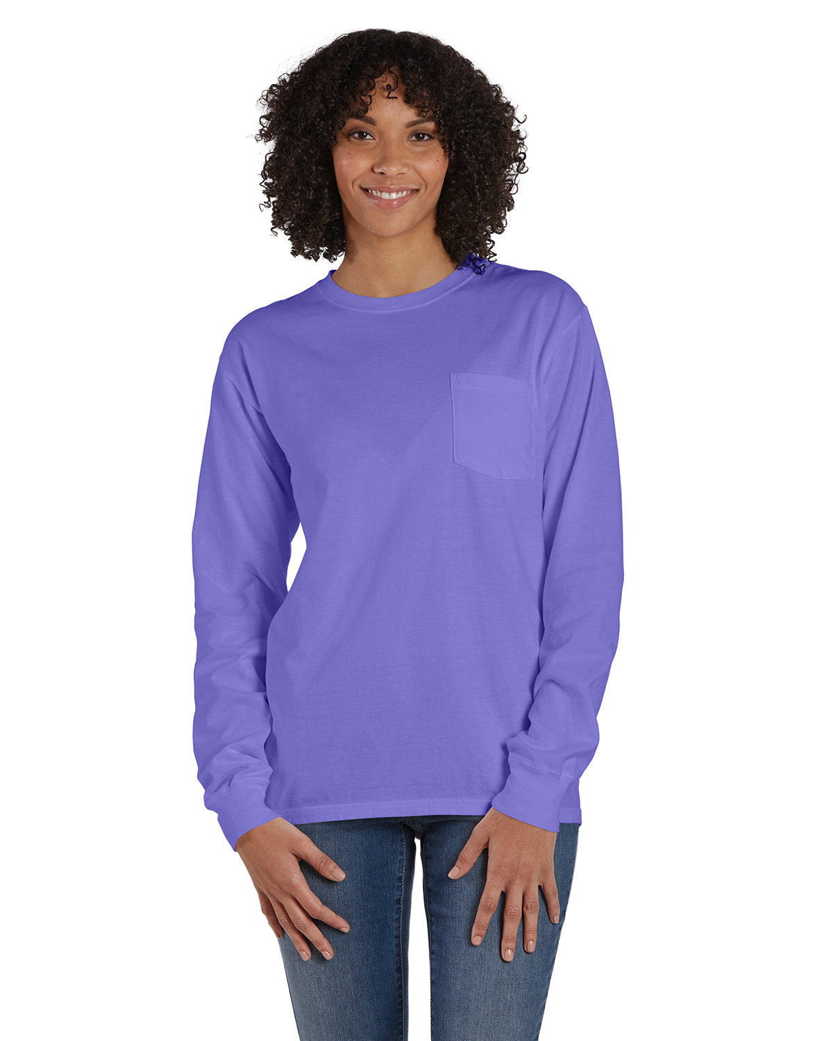 ComfortWash by Hanes Unisex Garment-Dyed Long-Sleeve T-Shirt with Pocket GDH250