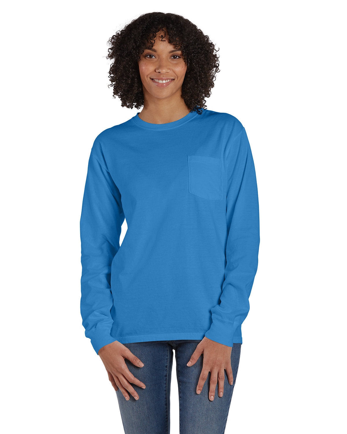 ComfortWash by Hanes Unisex Garment-Dyed Long-Sleeve T-Shirt with Pocket GDH250