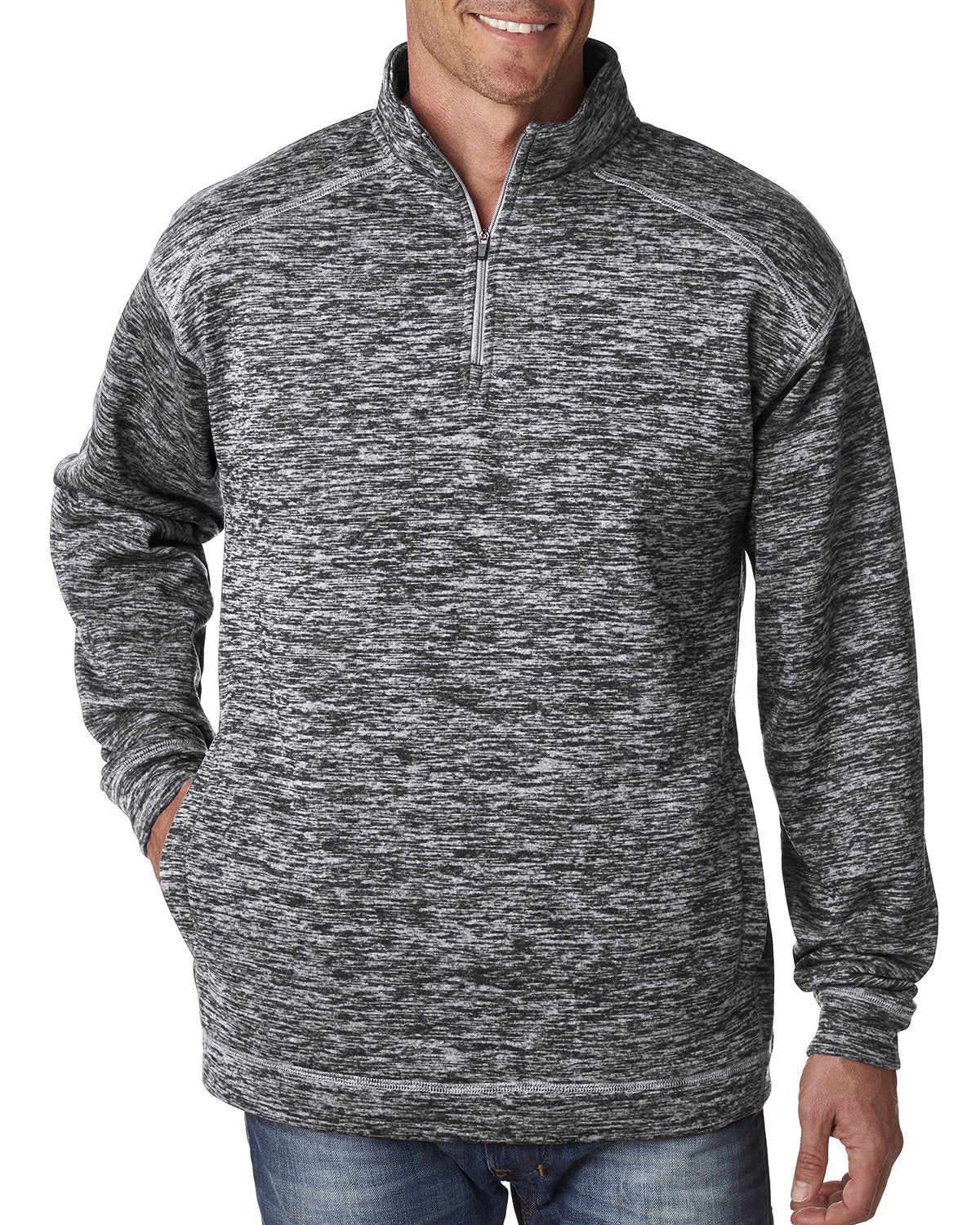 Elevate Your Wardrobe with the J America Adult Cosmic Poly Fleece Quarter-Zip