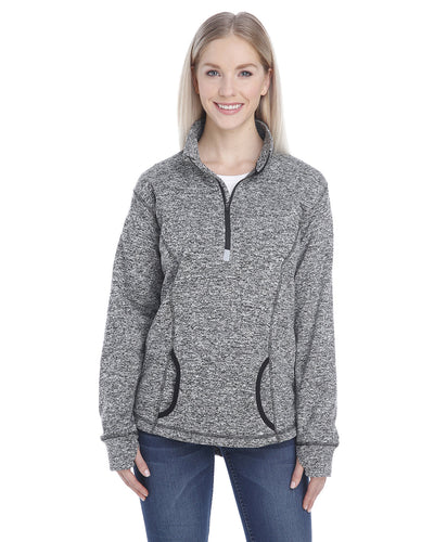 Discover Celestial Comfort: J America Ladies' Cosmic Fleece Quarter-Zip