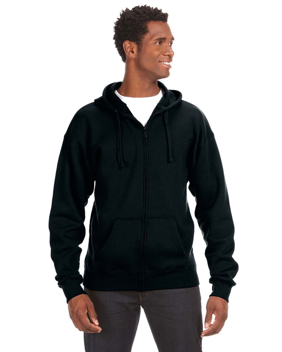 Unmatched Quality: J America Adult Premium Full-Zip Fleece Hooded Sweatshirt