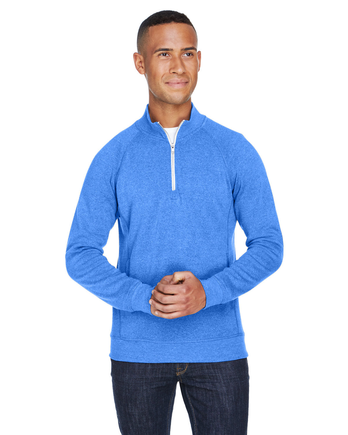 Effortless Style: J America Adult Triblend Fleece Quarter-Zip