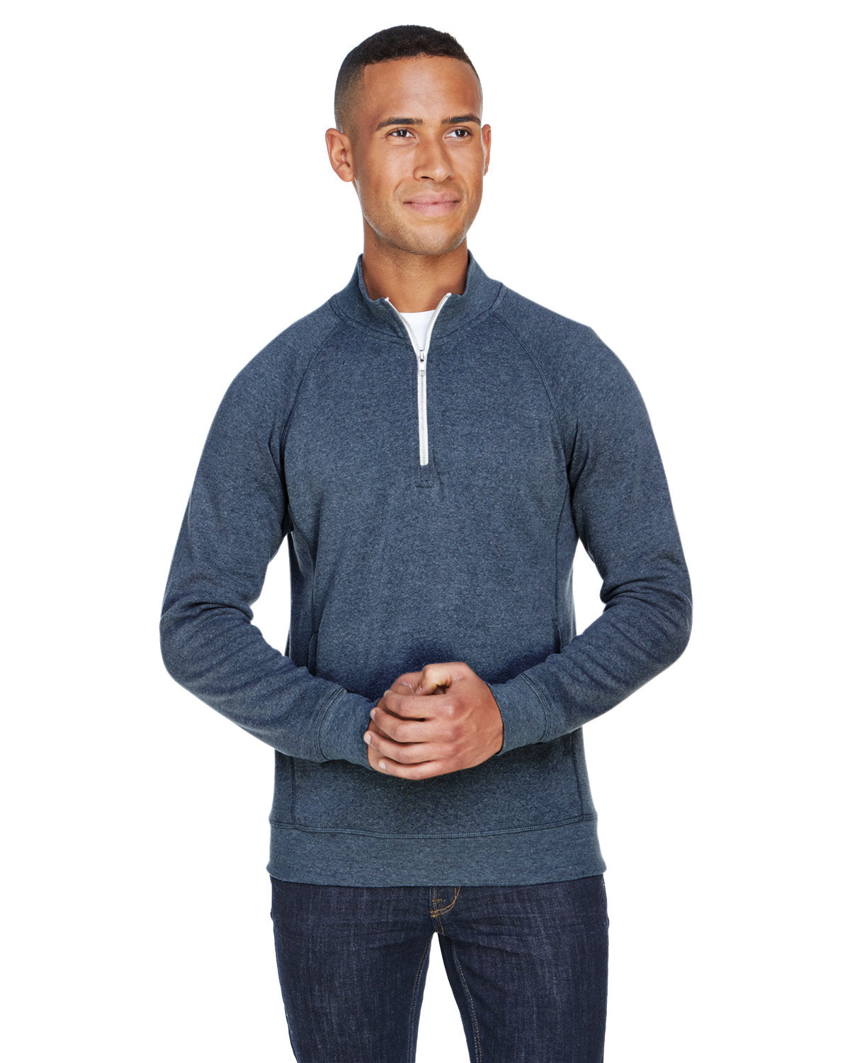 Effortless Style: J America Adult Triblend Fleece Quarter-Zip