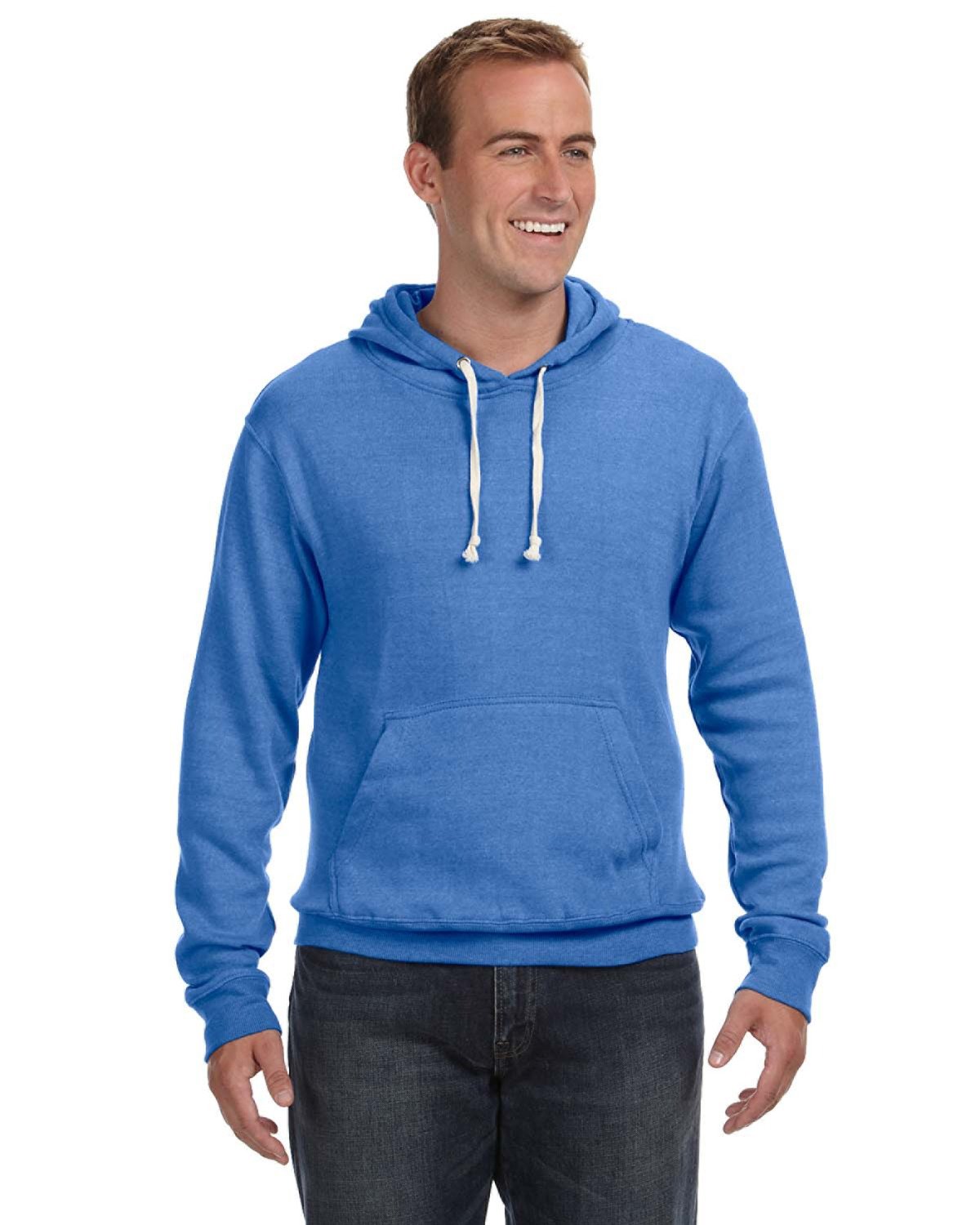 Effortless Appeal: J America Adult Triblend Pullover Fleece Hooded Sweatshirt