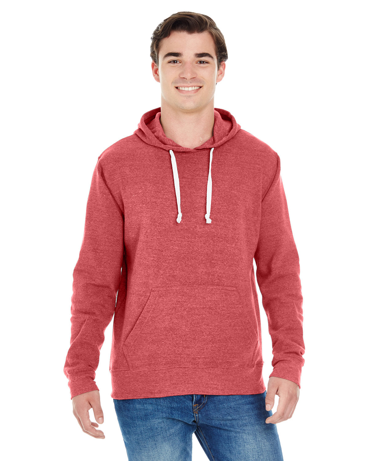 Effortless Appeal: J America Adult Triblend Pullover Fleece Hooded Sweatshirt