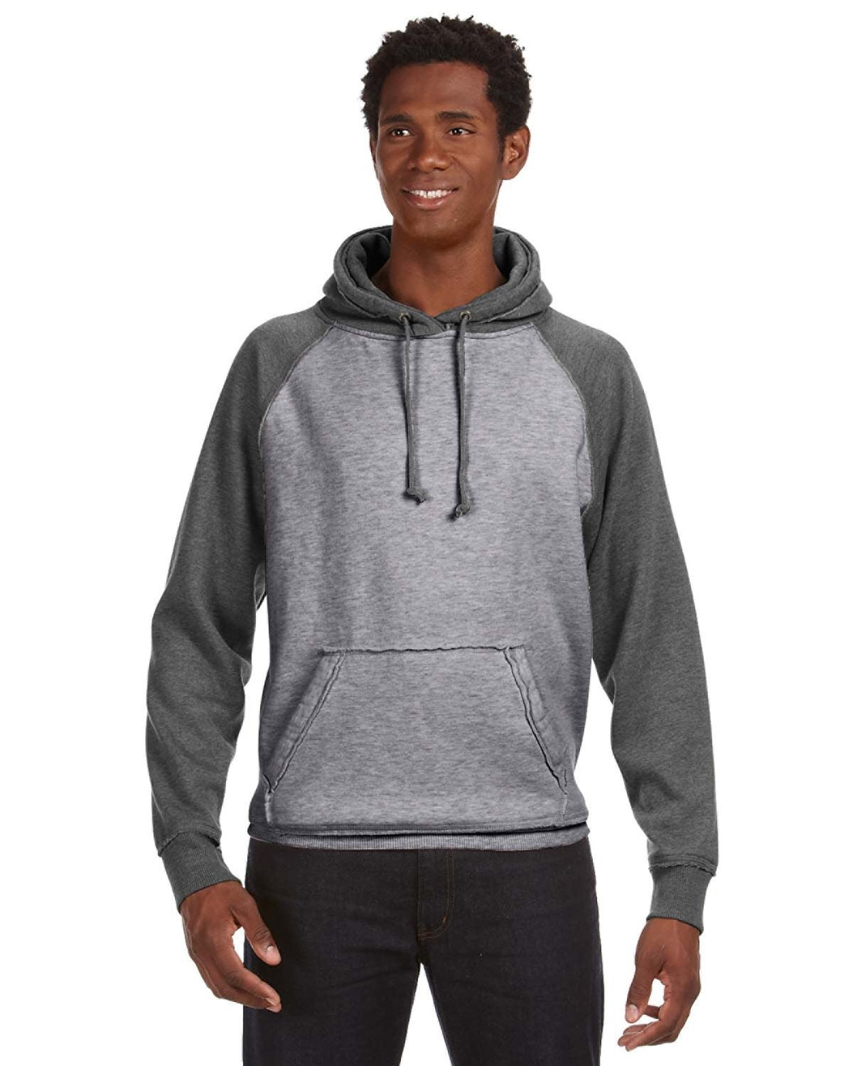 Timeless Appeal: J America Adult Vintage Heather Pullover Hooded Sweatshirt