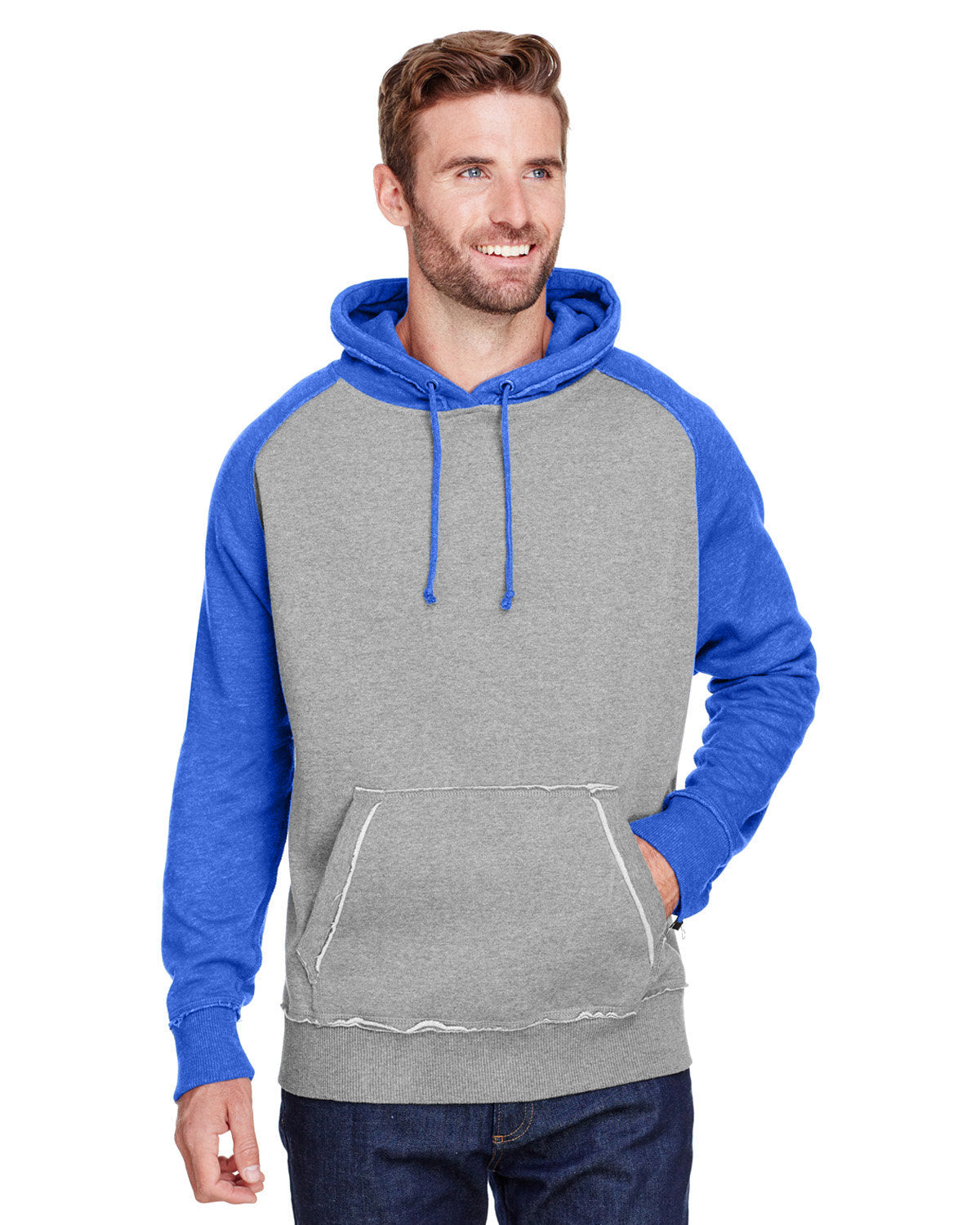 Timeless Appeal: J America Adult Vintage Heather Pullover Hooded Sweatshirt