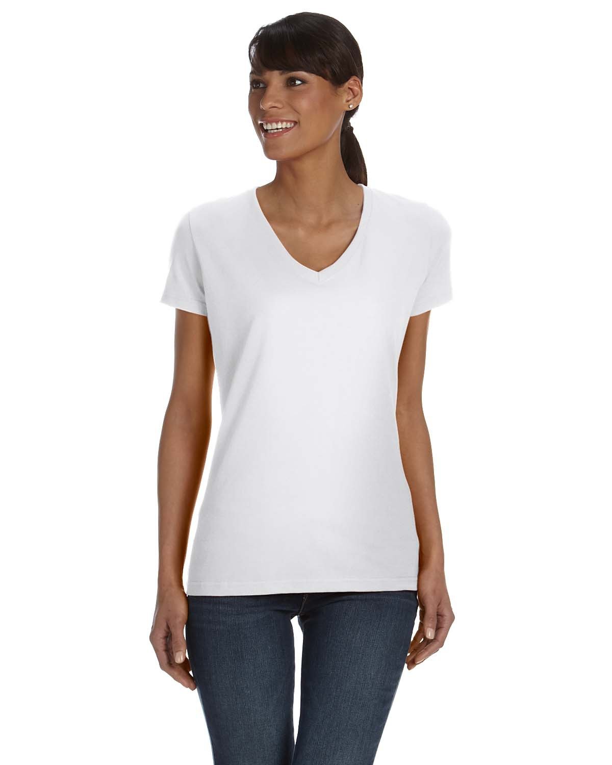 Fruit of the Loom Ladies' HD Cottonâ„¢ V-Neck T-Shirt: Elevate Your Style with Classic Comfort