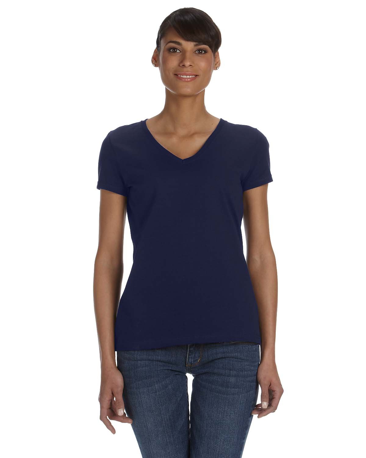 Fruit of the Loom Ladies' HD Cottonâ„¢ V-Neck T-Shirt: Elevate Your Style with Classic Comfort