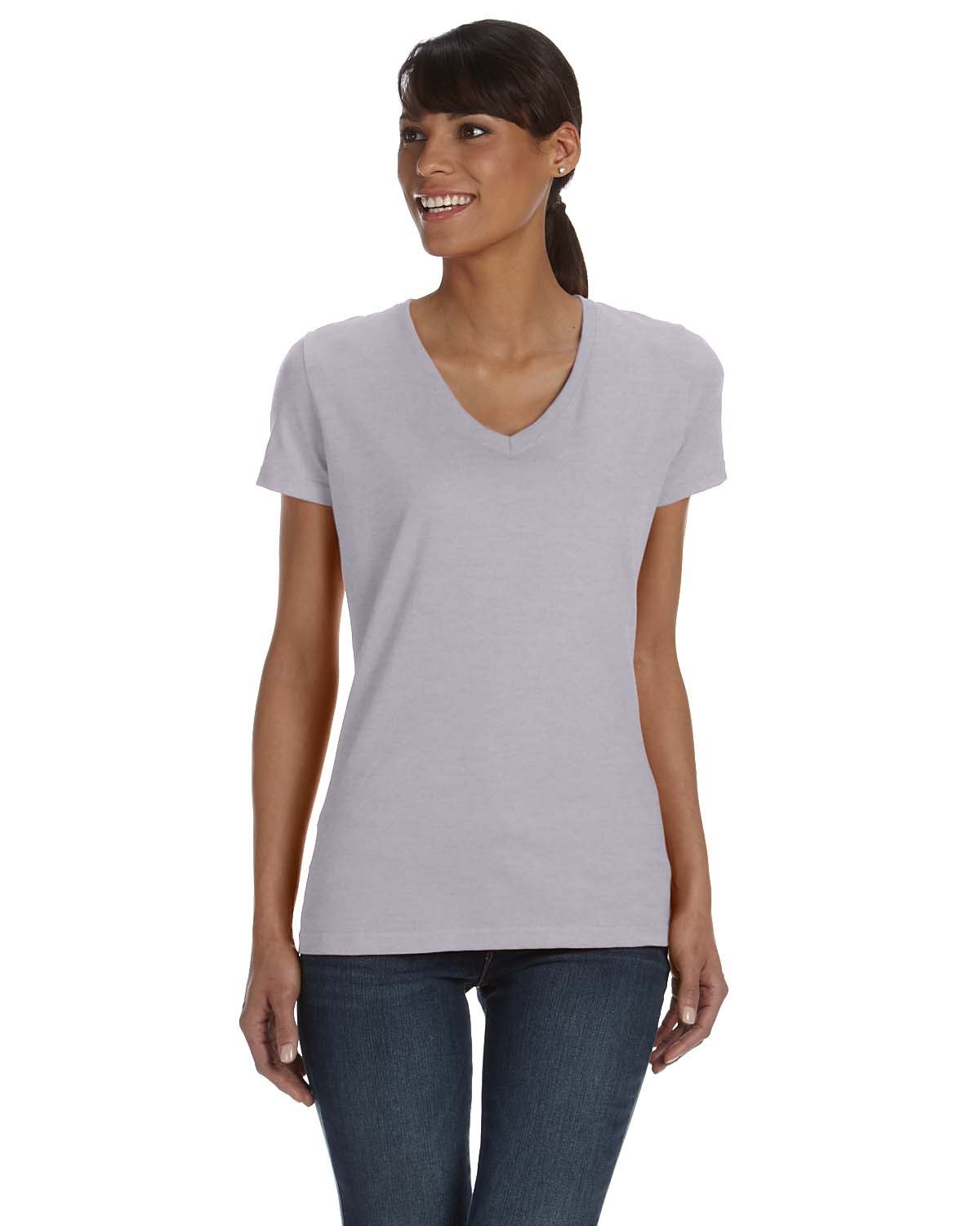 Fruit of the Loom Ladies' HD Cottonâ„¢ V-Neck T-Shirt: Elevate Your Style with Classic Comfort