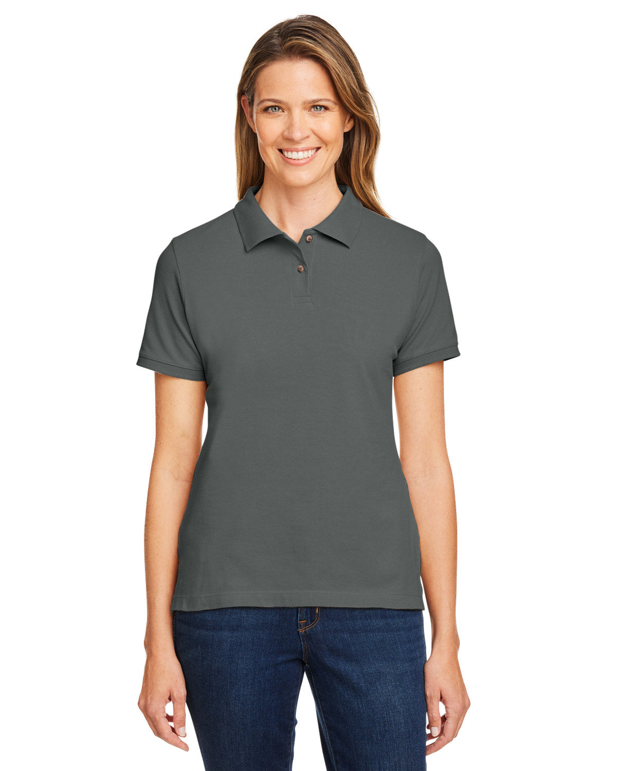 HARRITON Ladies' Ringspun Cotton PiquÃ© Polo Shirt: 6 oz. Short-Sleeve Elegance