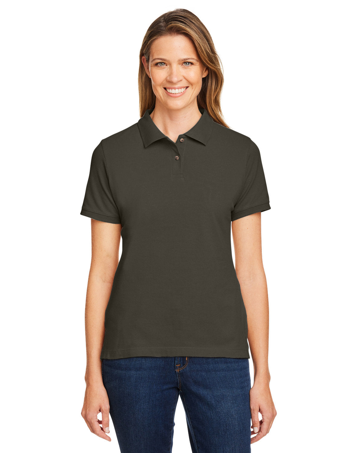 HARRITON Ladies' Ringspun Cotton PiquÃ© Polo Shirt: 6 oz. Short-Sleeve Elegance