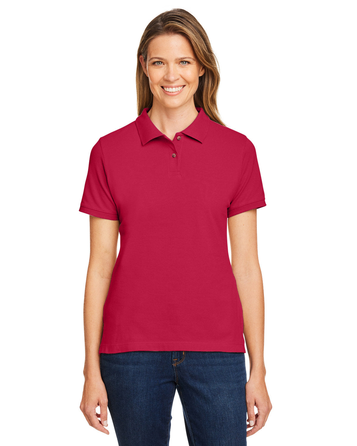 HARRITON Ladies' Ringspun Cotton PiquÃ© Polo Shirt: 6 oz. Short-Sleeve Elegance