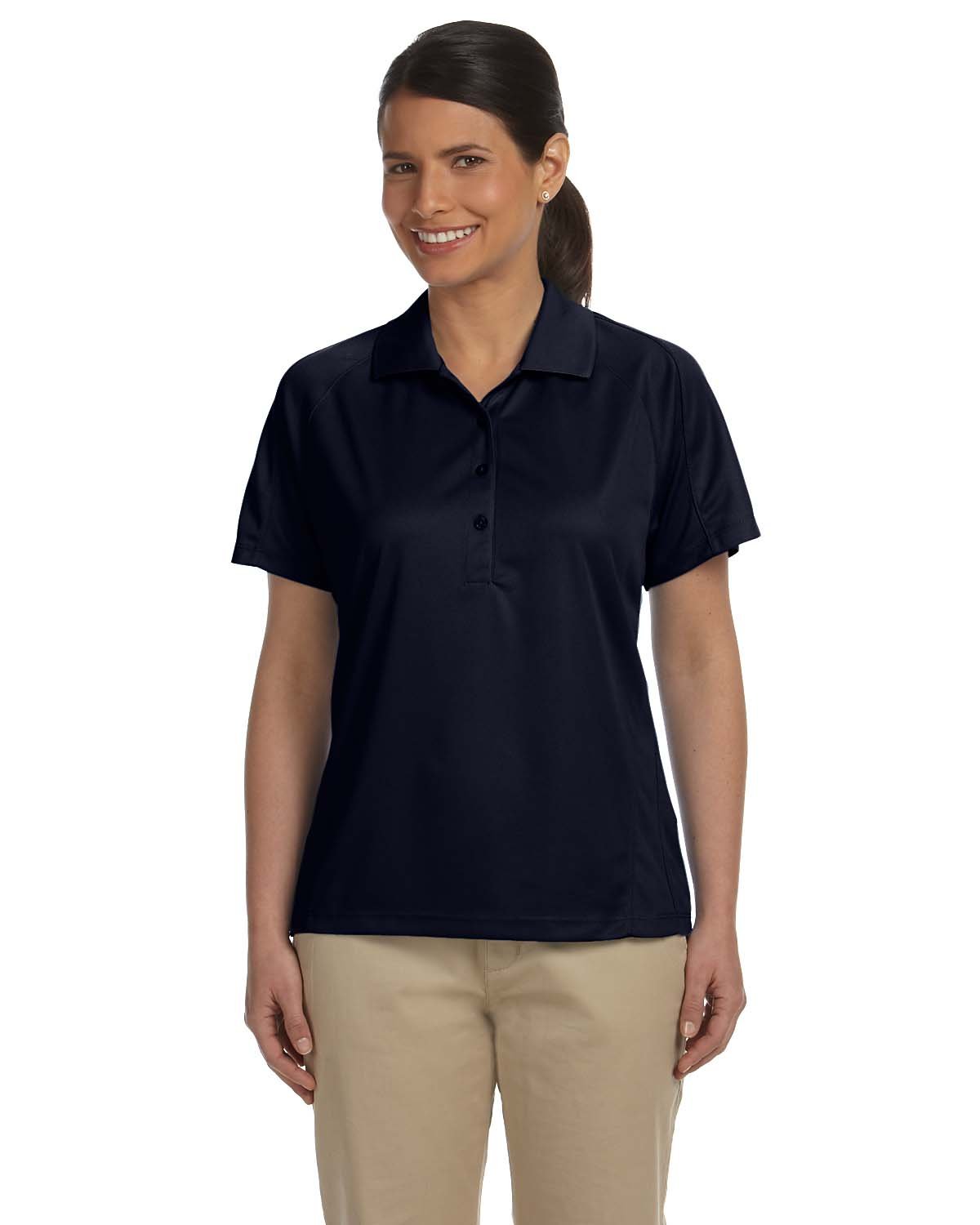 Harriton Women's Polytech Mesh Insert Polo Shirt: Embrace Comfort and Elegance with 3.8 oz. of Luxury"