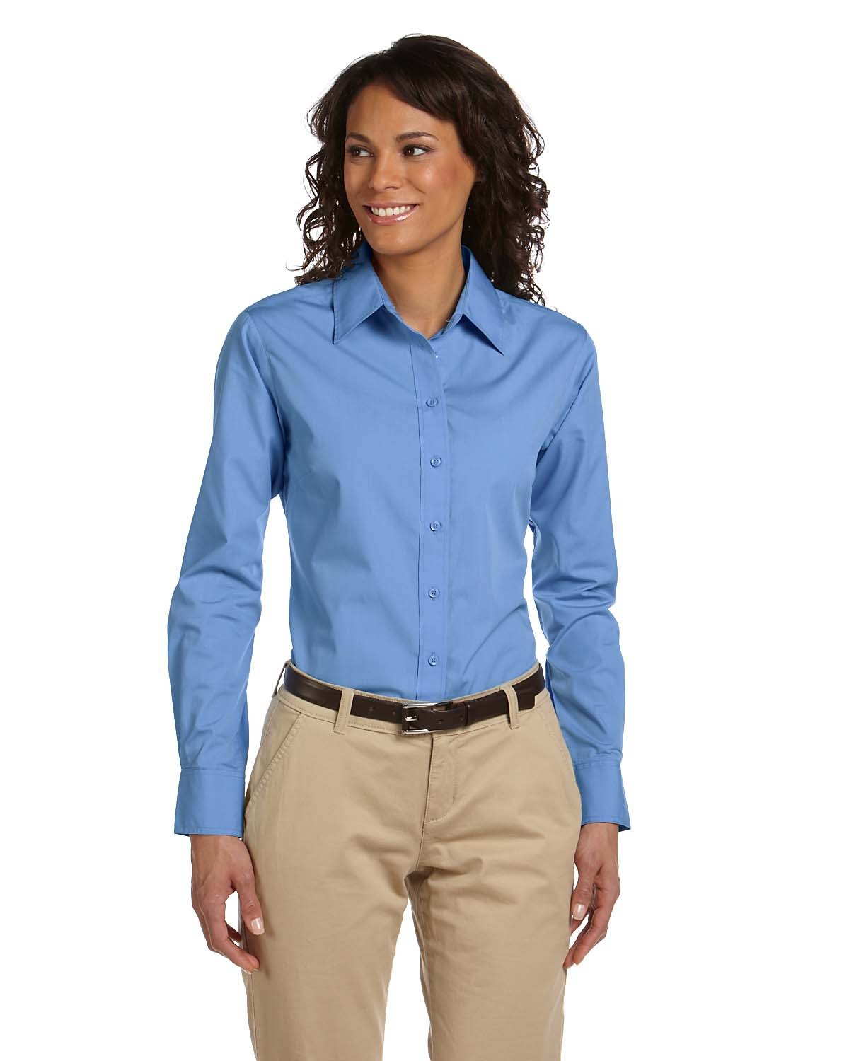 Harriton Ladies' 3.1 oz. Essential Poplin: Lightweight Comfort and Timeless Style