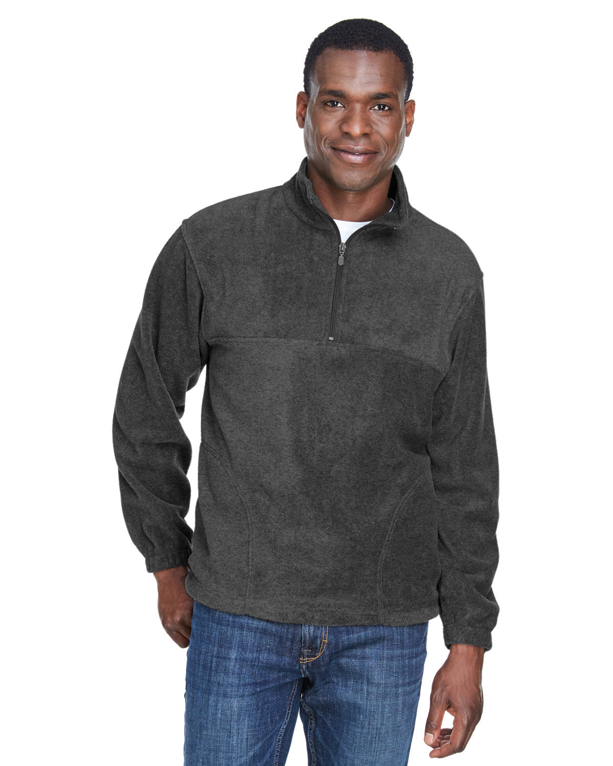 Harriton Adult 8 oz. Quarter-Zip Fleece Pullover: Cozy and Versatile Quarter-Zip Comfort.