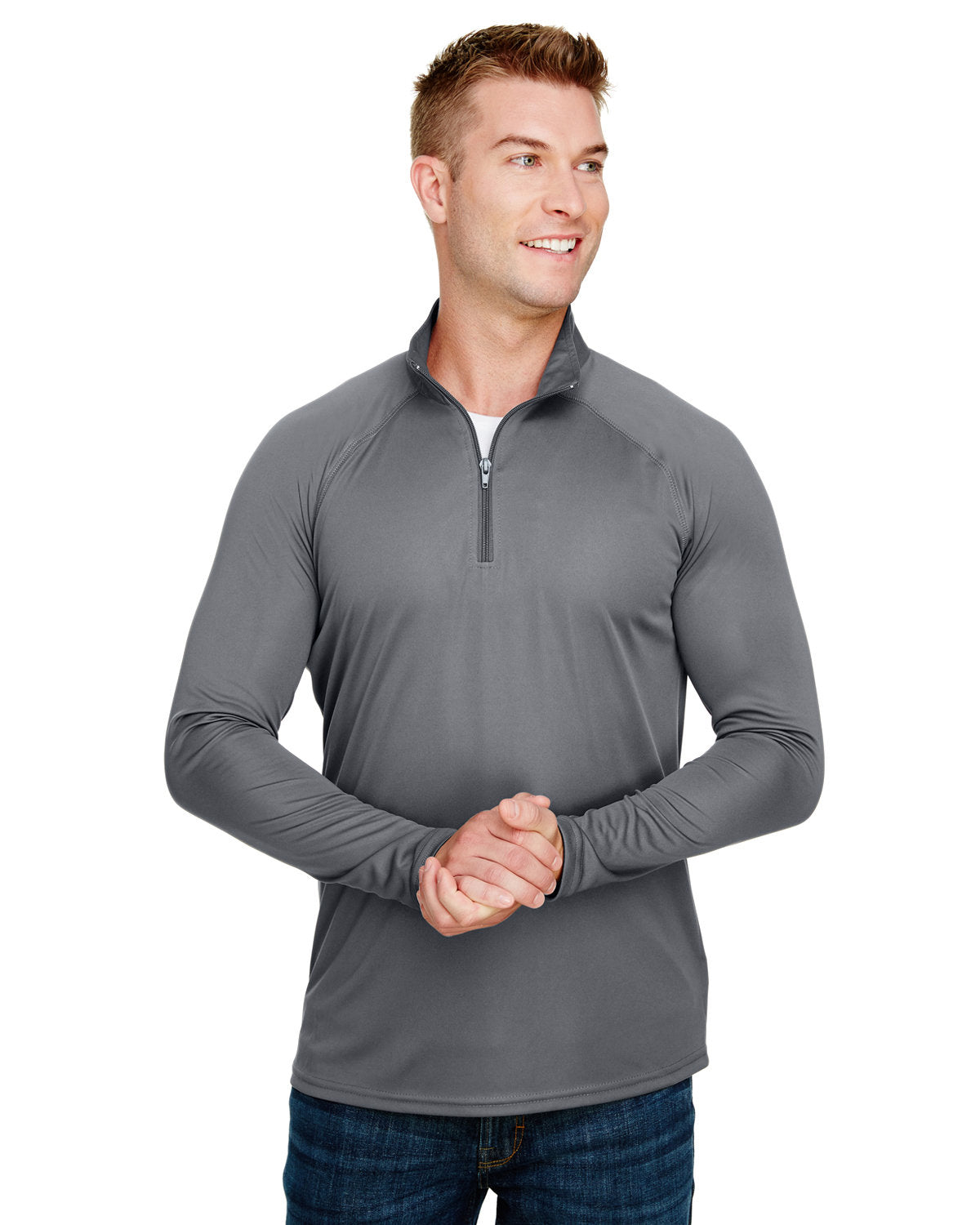 Adult Daily Polyester 1/4 Zip - Apparel Globe