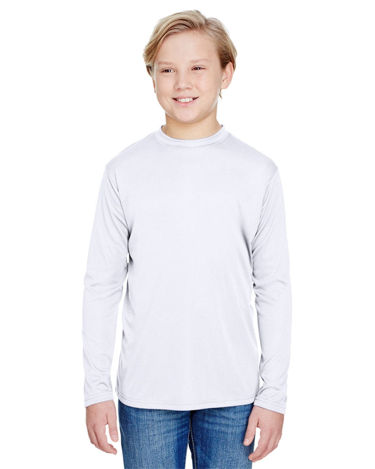 Youth Long Sleeve Cooling Performance Crew Shirt