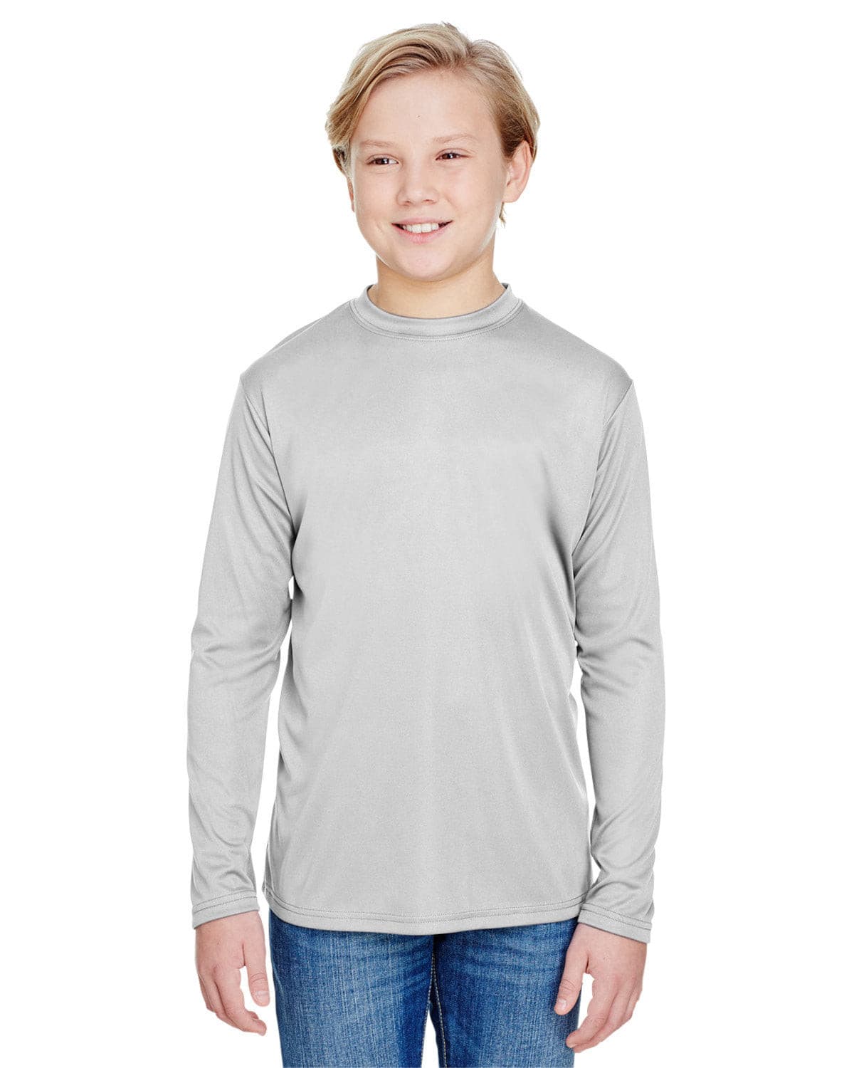 Youth Long Sleeve Cooling Performance Crew Shirt