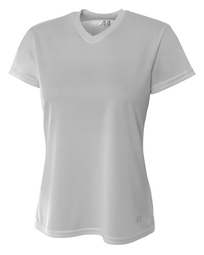 Ladies' Birds-Eye Mesh V-Neck T-Shirt