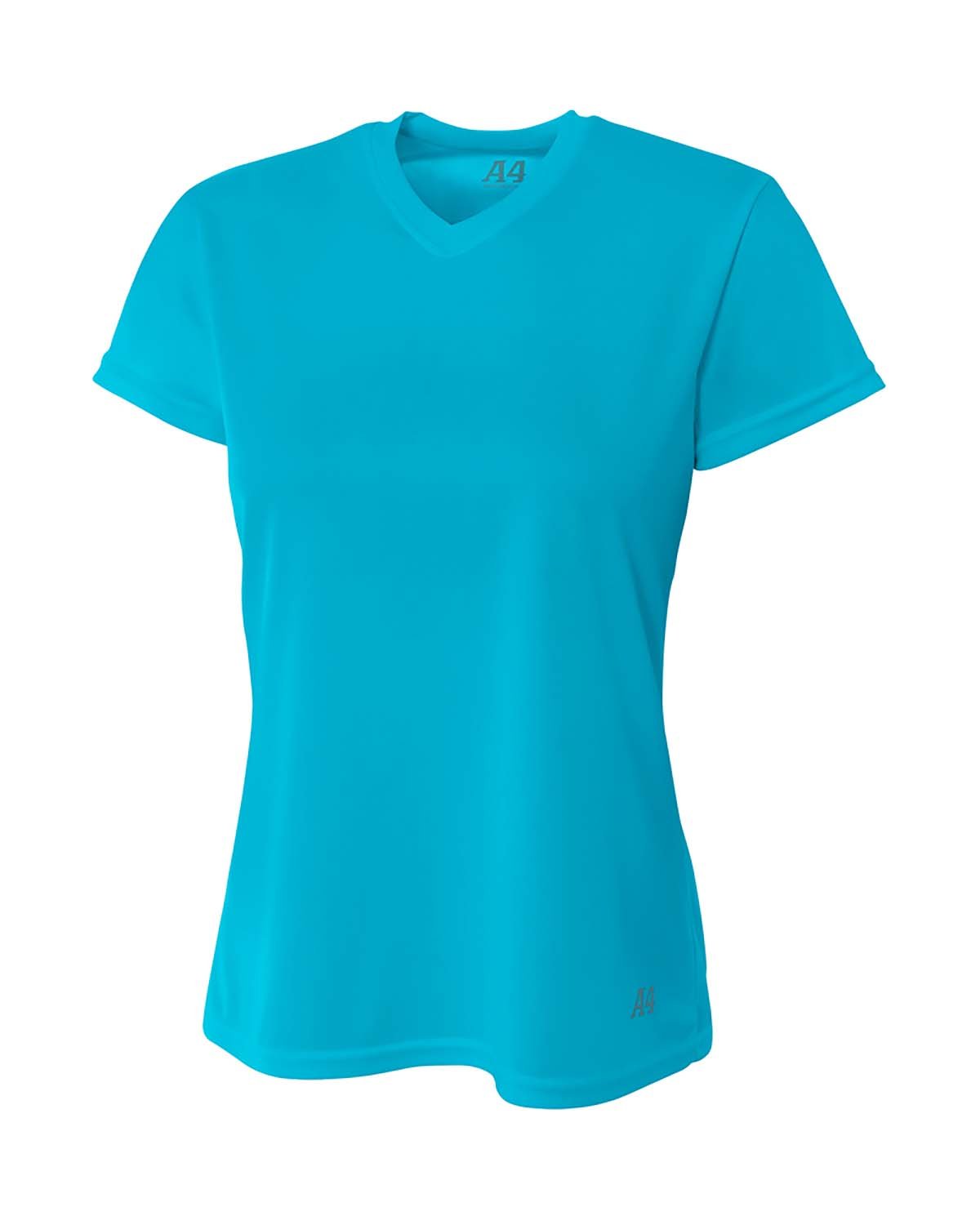 Ladies' Birds-Eye Mesh V-Neck T-Shirt