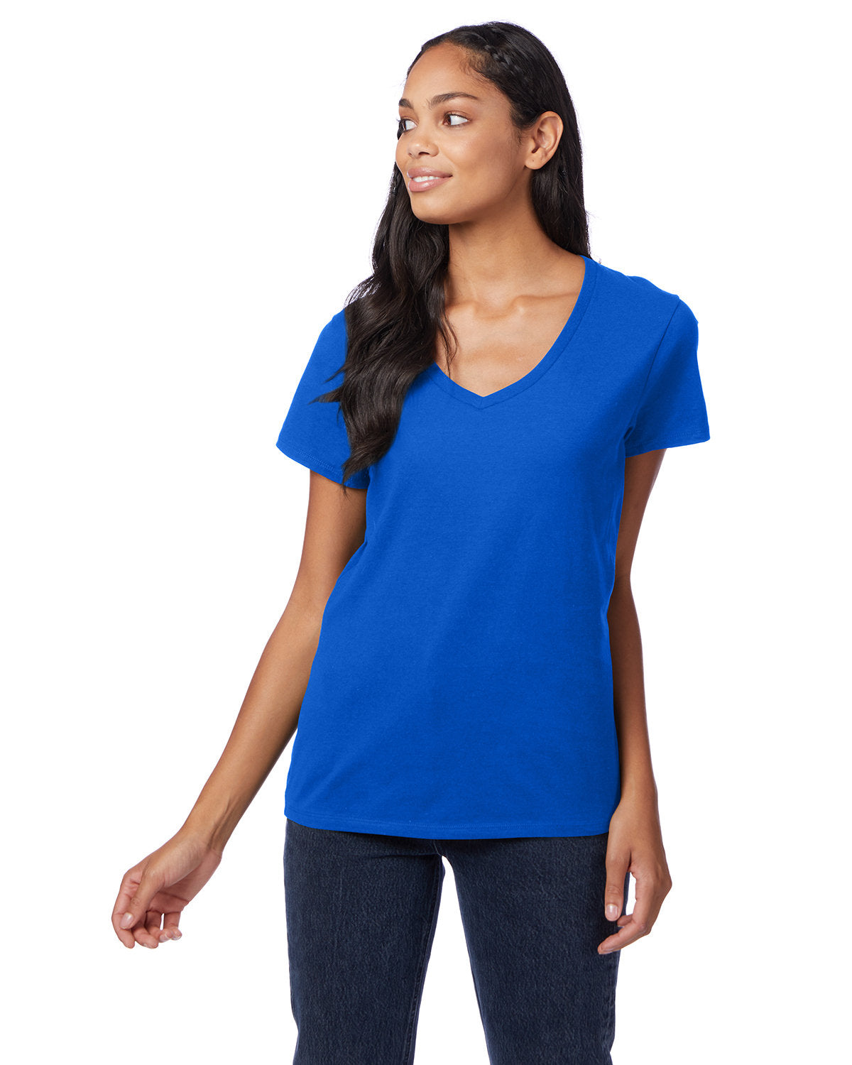 EXPERIENCE-PERFECT-STYLE-AND-COMFORT-WITH-THE-HANES-LADIES-PERFECT-T-V-NECK-T-SHIRT