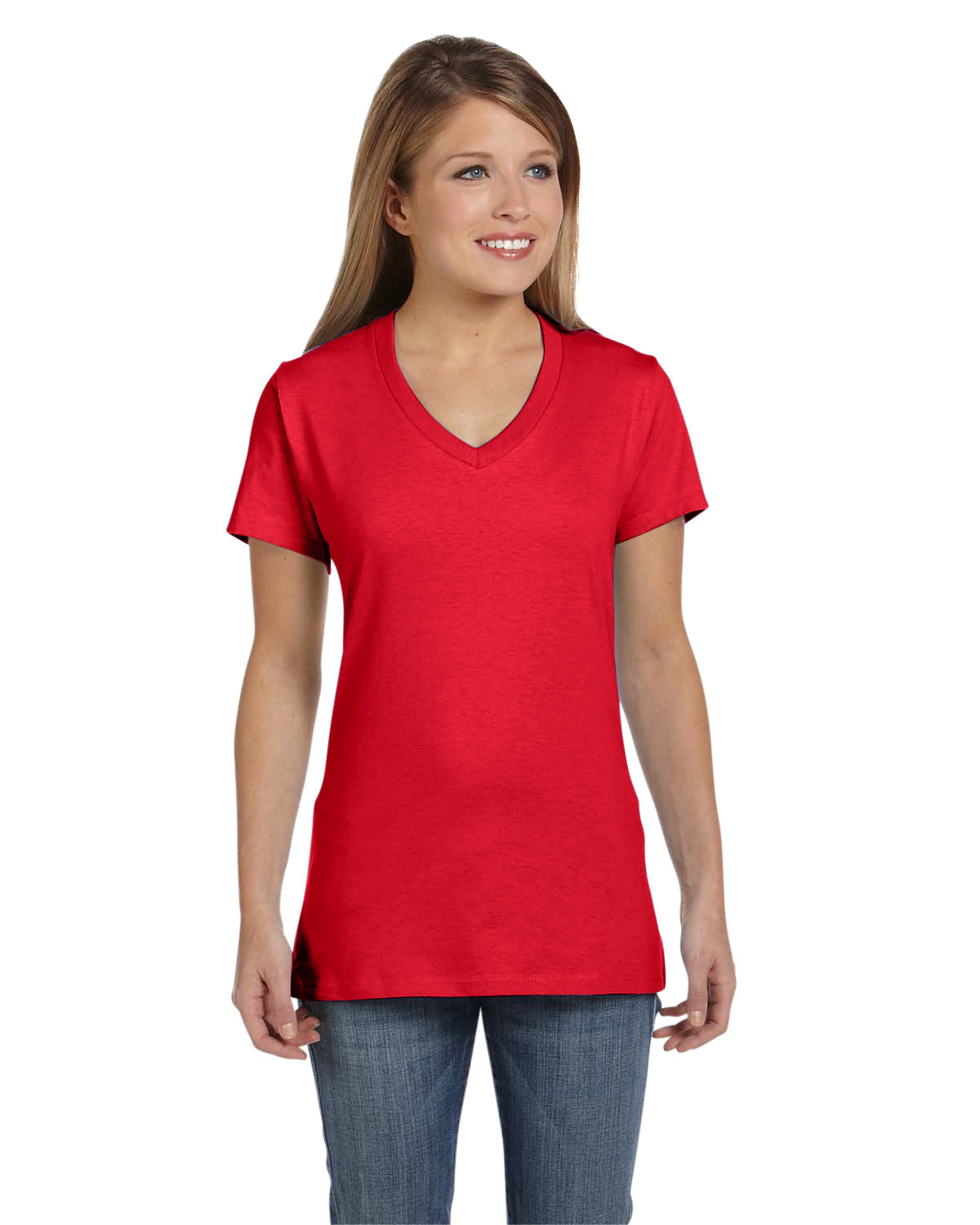 EXPERIENCE-PERFECT-STYLE-AND-COMFORT-WITH-THE-HANES-LADIES-PERFECT-T-V-NECK-T-SHIRT