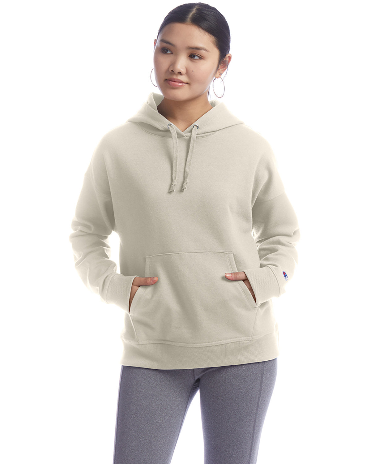 Champion Essential: The Ladies' PowerBlend Relaxed Hooded Sweatshirt