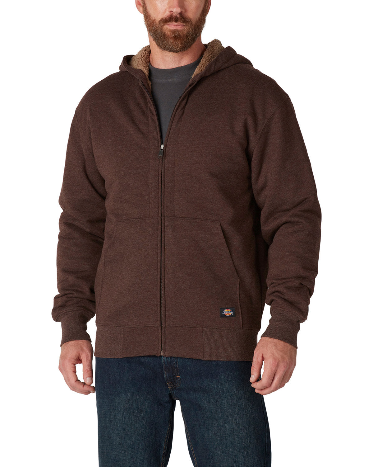 Dickies Men's Fleece-Lined Full-Zip Hooded Sweatshirt TW457