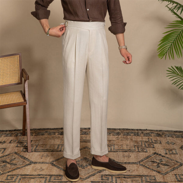 Light Drape Breathable Silhouette Casual Western Pants High Waist