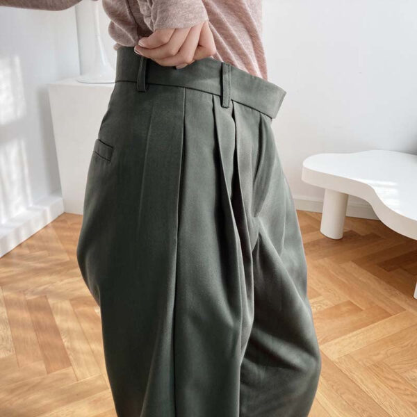 Fashion High Waist Smoke Tube Wide-leg Pants Loose - Image 6