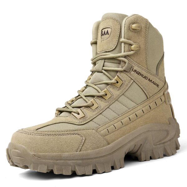 Large Size High Top Outdoor Tactical Boots Desert Boots Men's Combat - Image 6