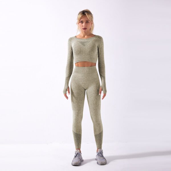 European And American Yoga Suits, Long Shorts, Sports Bra, Sweat Suit - Image 11