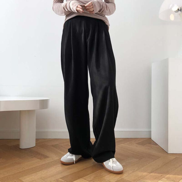 Fashion High Waist Smoke Tube Wide-leg Pants Loose - Image 3