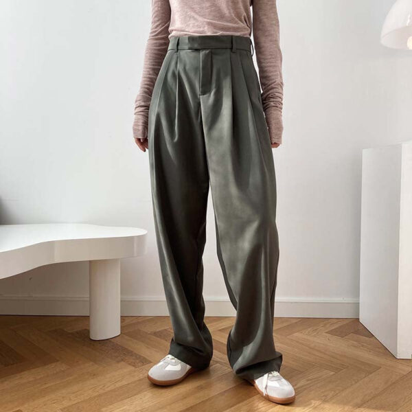 Fashion High Waist Smoke Tube Wide-leg Pants Loose - Image 4