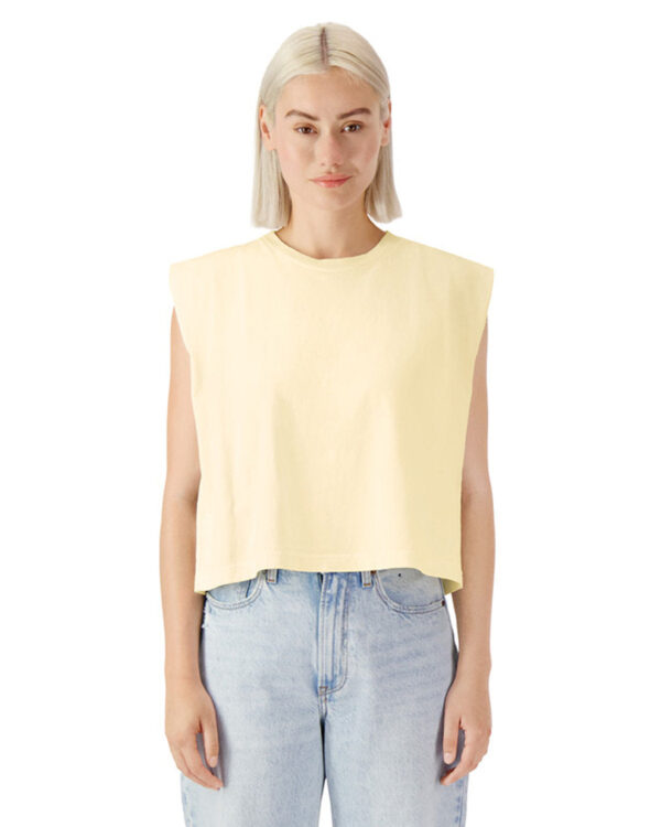 American Apparel: Embrace Bold Style and Comfort with the Heavyweight Cotton Women's Garment Dyed Muscle - Image 3