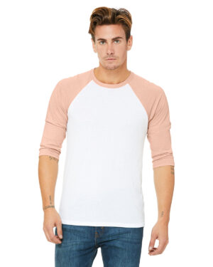 Classic Allure: Bella + Canvas Unisex 3/4-Sleeve Baseball T-Shirt