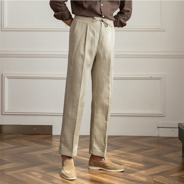 Casual Thin Tethered Linen Pant For Commuting Lightweight - Image 4