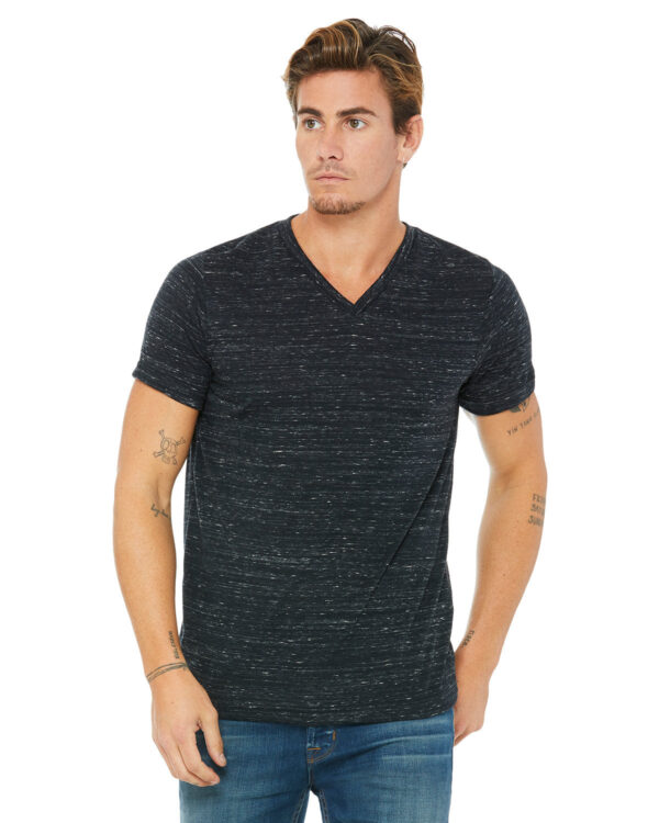 STYLISH-COMFORT-DISCOVER-THE-BELLA-CANVAS-UNISEX-TEXTURED-JERSEY-V-NECK-T-SHIRT