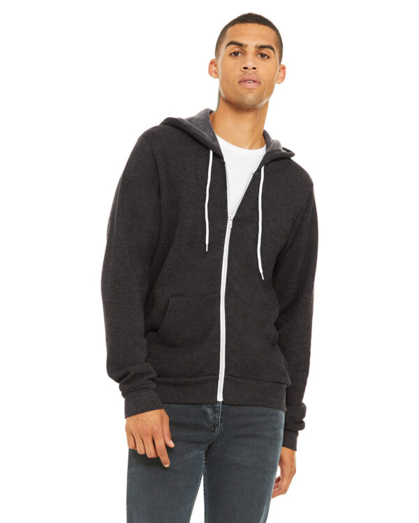 Bella + Canvas Unisex Versatile Warmth: Poly-Cotton Fleece Full-Zip Hooded Sweatshirt - Image 5