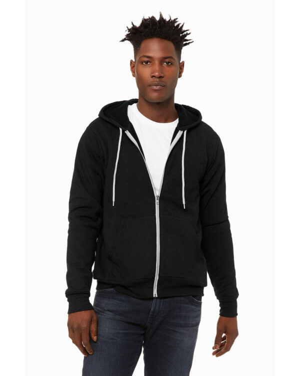 Bella + Canvas Unisex Versatile Warmth: Poly-Cotton Fleece Full-Zip Hooded Sweatshirt - Image 3