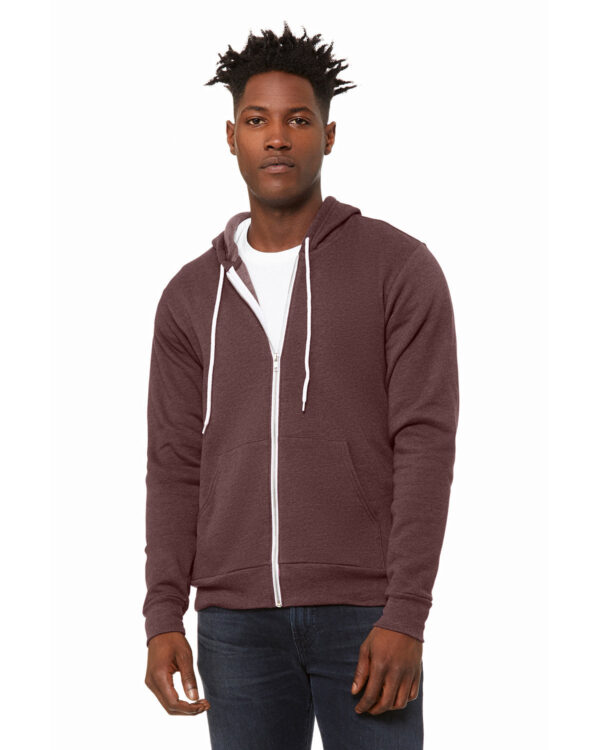 Bella + Canvas Unisex Versatile Warmth: Poly-Cotton Fleece Full-Zip Hooded Sweatshirt - Image 7