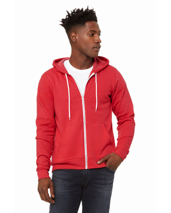 Bella + Canvas Unisex Versatile Warmth: Poly-Cotton Fleece Full-Zip Hooded Sweatshirt - Image 9