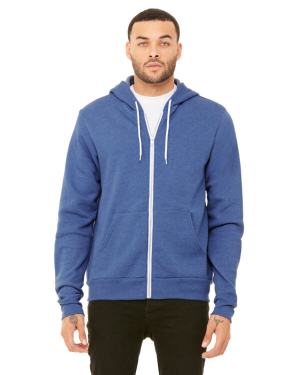 Bella + Canvas Unisex Versatile Warmth: Poly-Cotton Fleece Full-Zip Hooded Sweatshirt - Image 10