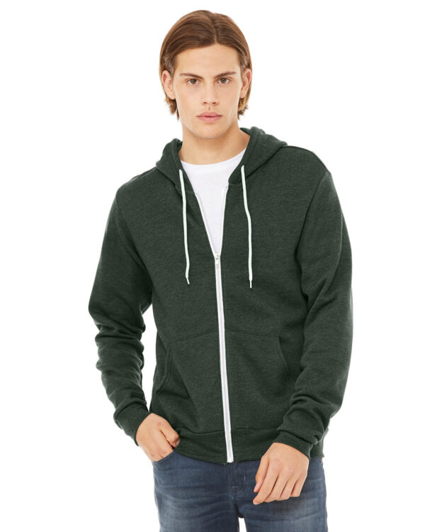 Bella + Canvas Unisex Versatile Warmth: Poly-Cotton Fleece Full-Zip Hooded Sweatshirt - Image 6