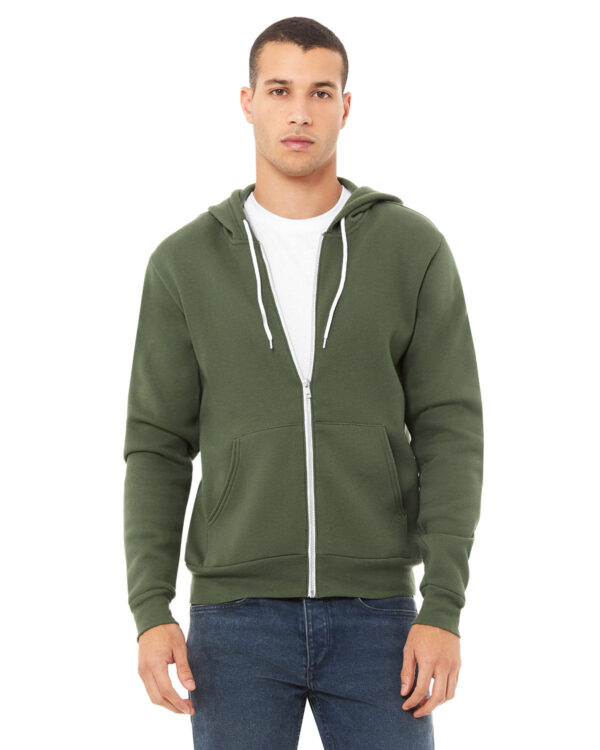 Bella + Canvas Unisex Versatile Warmth: Poly-Cotton Fleece Full-Zip Hooded Sweatshirt - Image 13